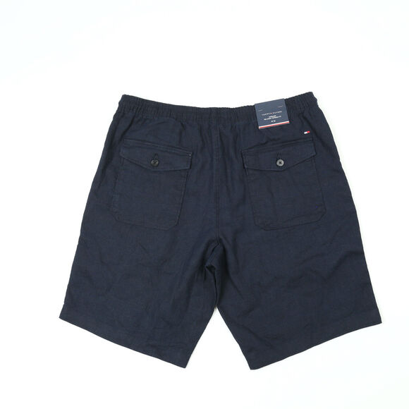 Tommy Hilfiger Men's Th Flex Relaxed Fit Tech Shorts Dark Blue Size 36 2607 - Picture 3 of 3